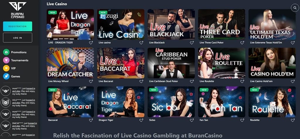 Buran Casino Games